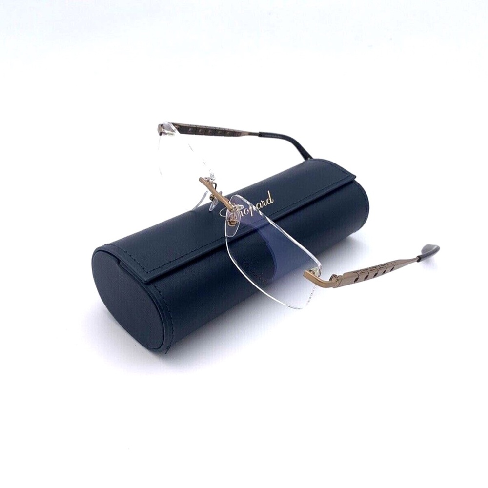New CHOPARD Rimless Gold Titanium Men Glasses VHCA 99 0428 59 17 140 Gold